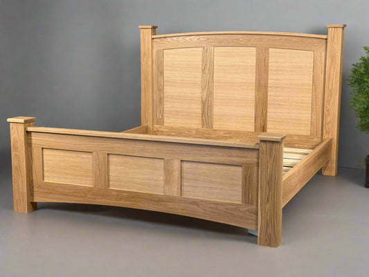 King sized white oak bed frame