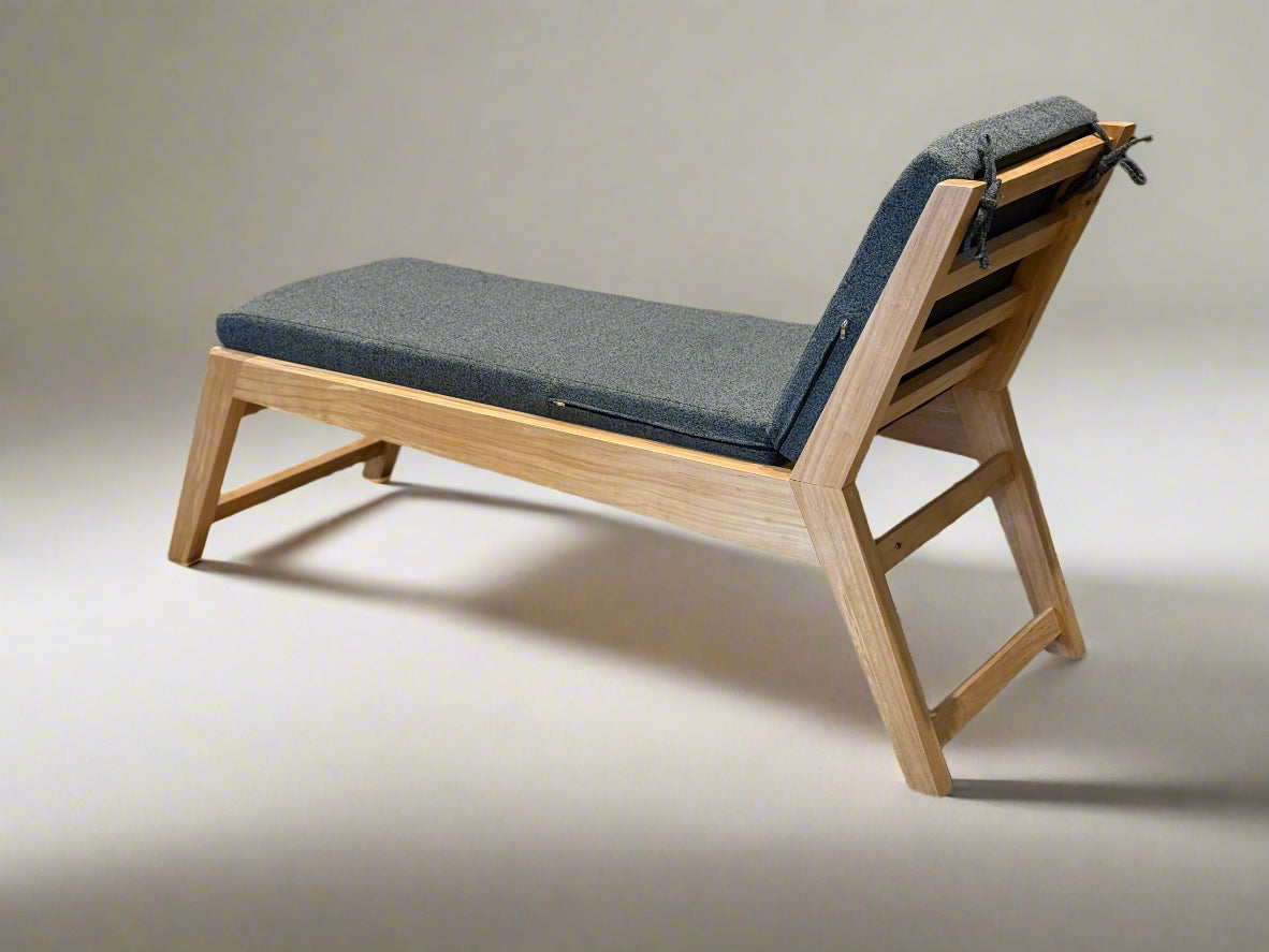 solid wood lounge chair