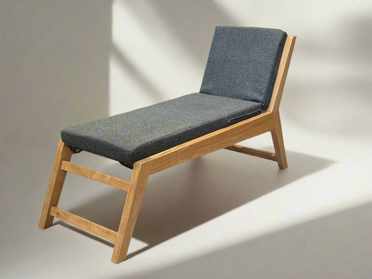 wooden lounge chair